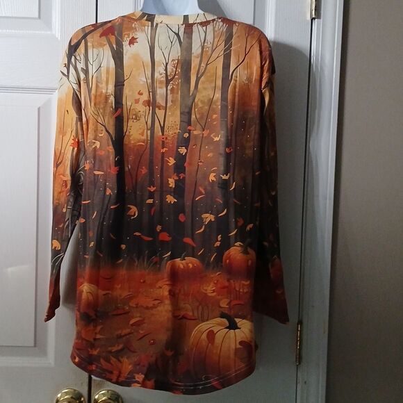Fall Pumkin Fall Halloween long sleeve tunic Sz L NWOT - Picture 5 of 8